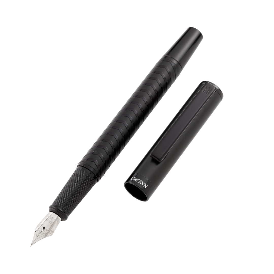 Caneta Tinteiro Crown Black Edition Vitton