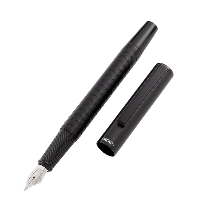 Caneta Tinteiro Crown Black Edition Vitton