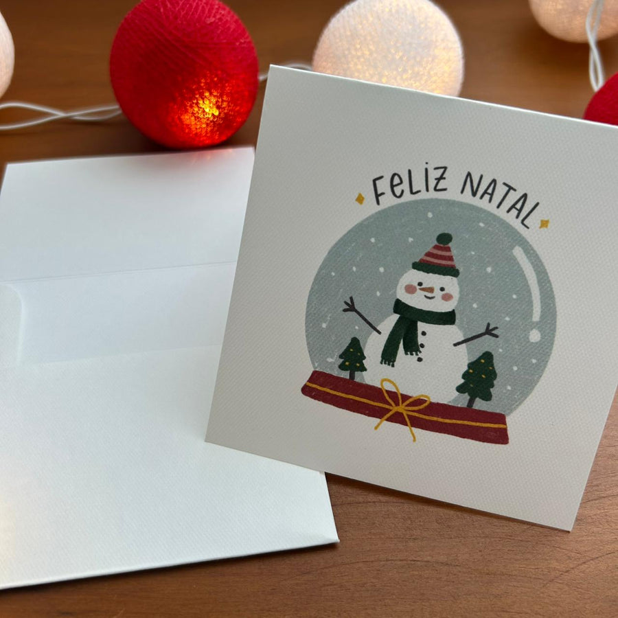 Cartão de Natal Globo de Neve