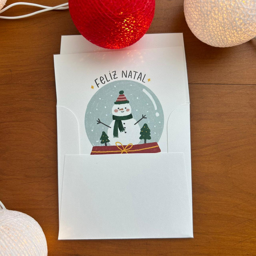 Cartão de Natal Globo de Neve