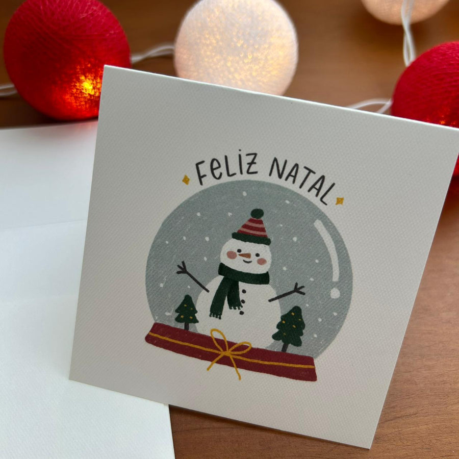 Cartão de Natal Globo de Neve