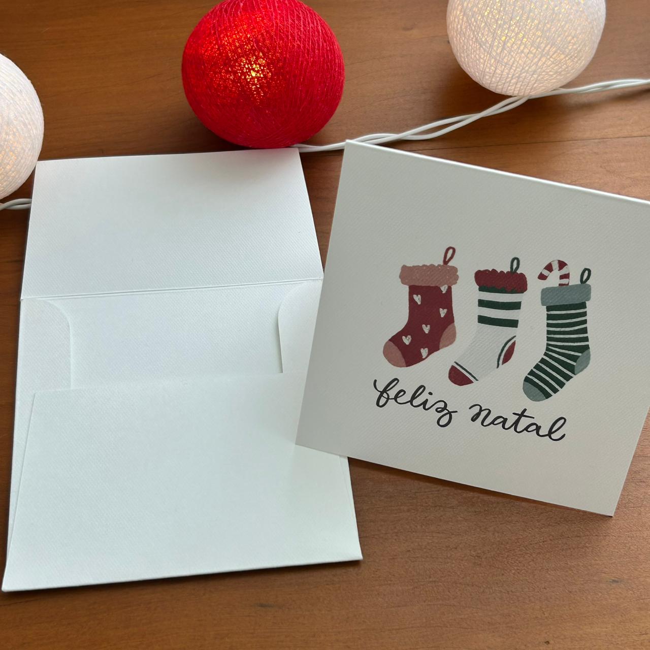 Cartão de Natal Meias