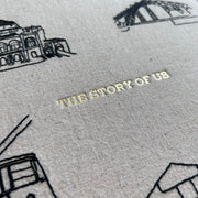 Álbum de Fotos Amarradinho Bordado à Mão - The Story of Us