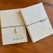 Kit 2 Cadernos de Votos para Casamento — Nomes em Hot Stamping