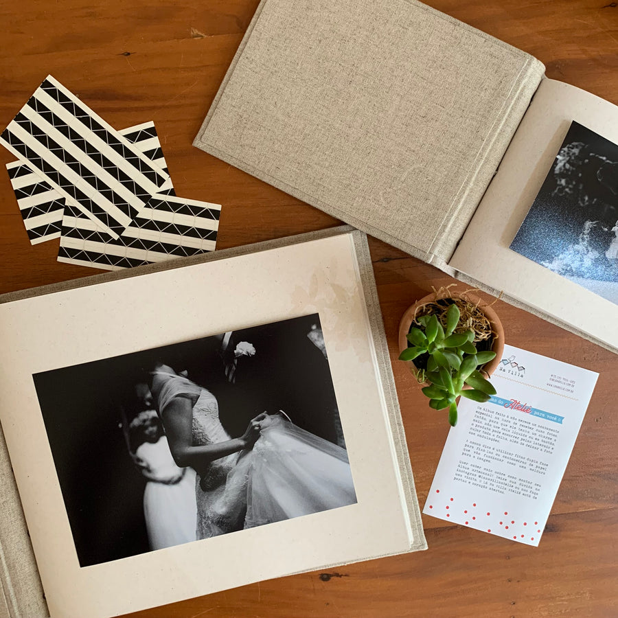 Kit 2 Albuns de Fotos Amarradinho Para Casamento