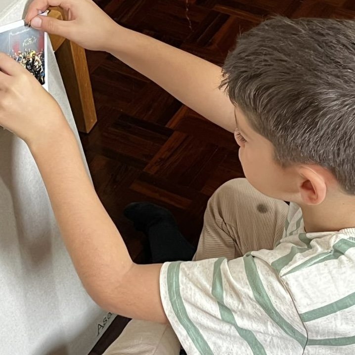 Mural para fotos em Linho Bordado